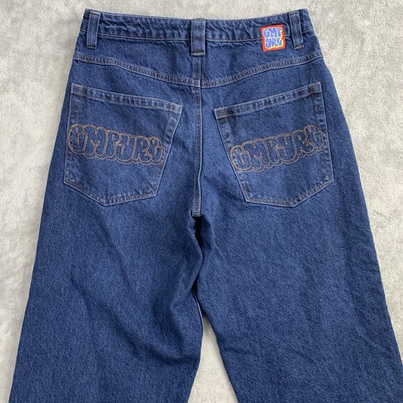 Empyre Jeans Mens 28x26” Easy Now Ultra-Loose Dark Blue Denim Grunge Skate Y2K - Picture 15 of 16